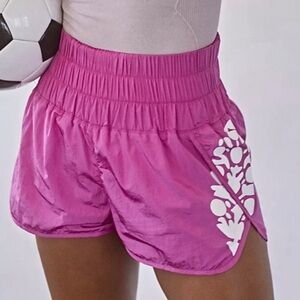 Free People Movement Way Home Logo Shorts
